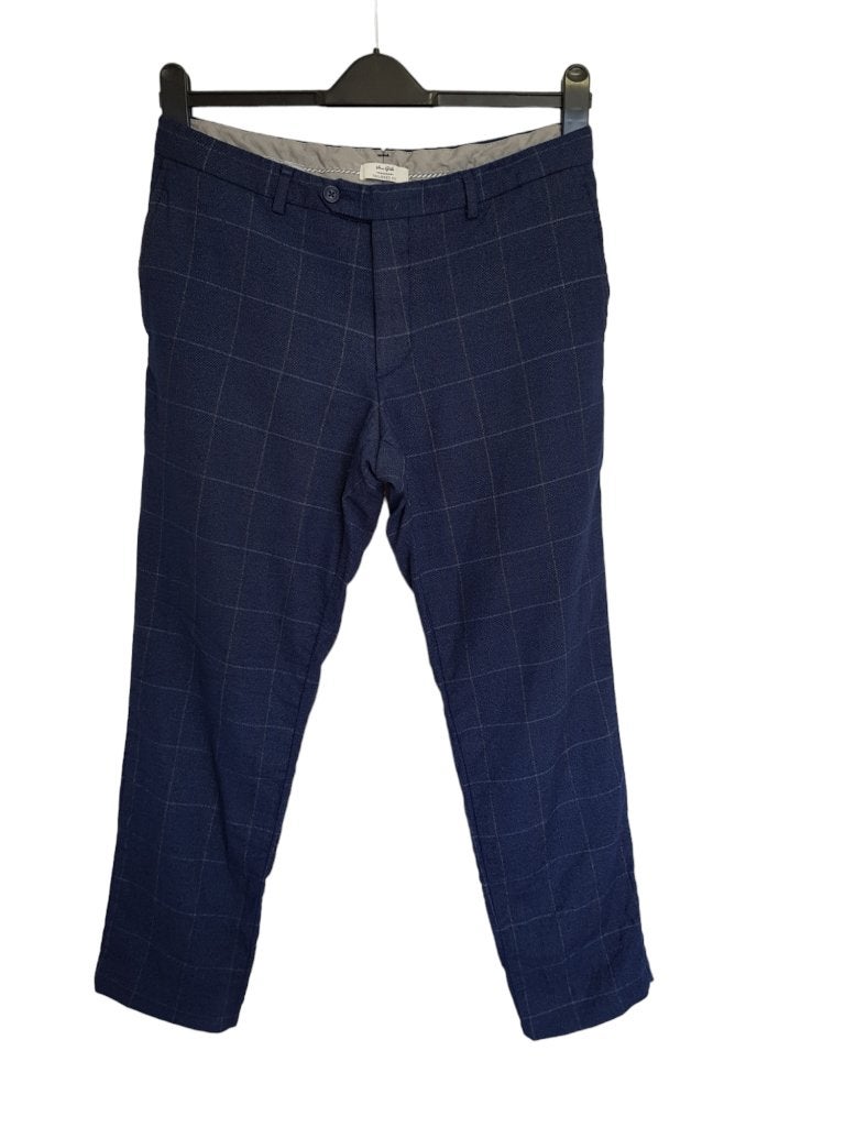 Mooie blauwe VAN GILS pantalon tailored fit wol maat 50., Kleding | Heren, Van Gils, Gedragen, Verzenden, Maat 48/50 (M)