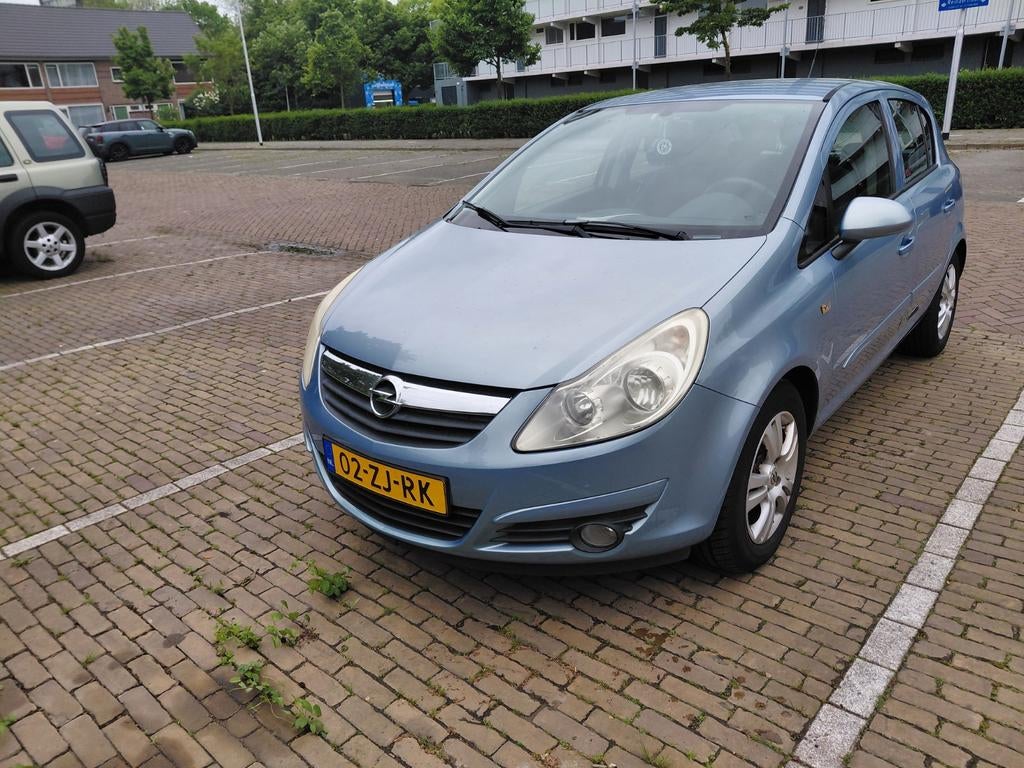 Opel Corsa 1.2 16V 5D 2008 Blauw, Voorwielaandrijving, Stof, Zwart, 4 cilinders
