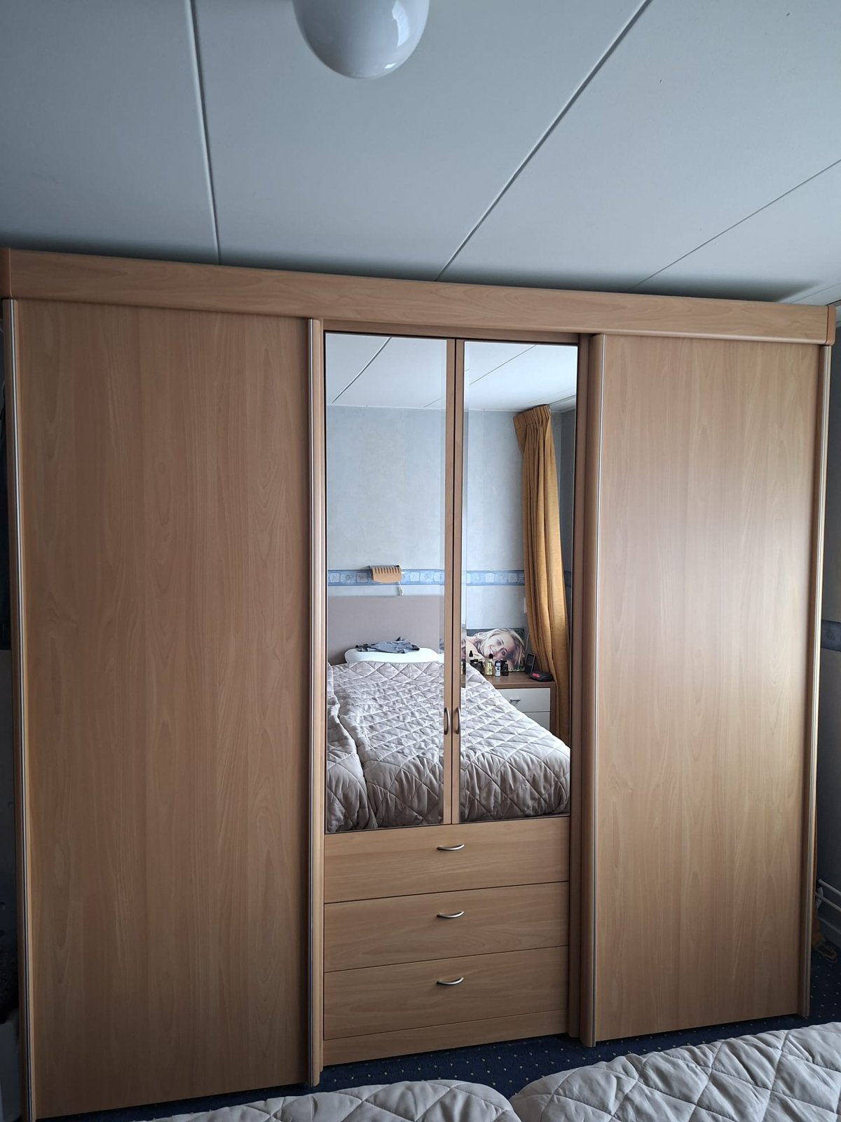 Mooie massief beuken kledingkast., Gebruikt, 200 cm of meer, 200 cm of meer, Overige houtsoorten