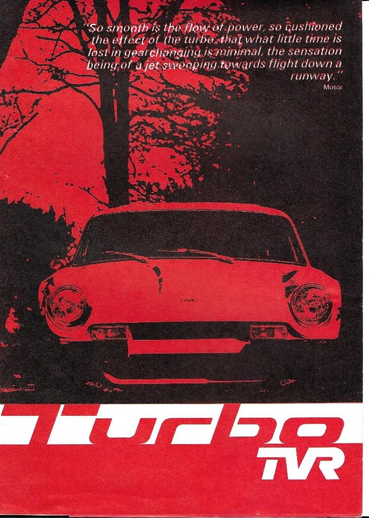 TVR Turbo sportwagen folder (tvr02), Ophalen of Verzenden, Zo goed als nieuw, Overige merken