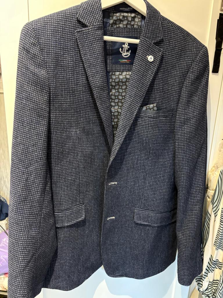 Stijlvol Geruit Colbert Heren Maat 48 - Marco Manzini, Kleding | Heren, Ophalen of Verzenden, Zo goed als nieuw, Maat 48/50 (M)