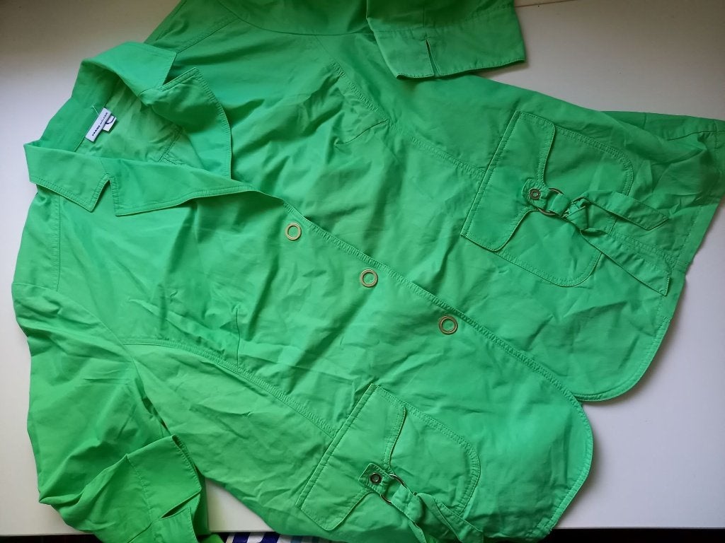 FRANK WALDER mooi zomers knal groen jasje, maat 46-48, Kleding | Dames, Jasjes, Kostuums en Pakken, Maat 46/48 (XL) of groter