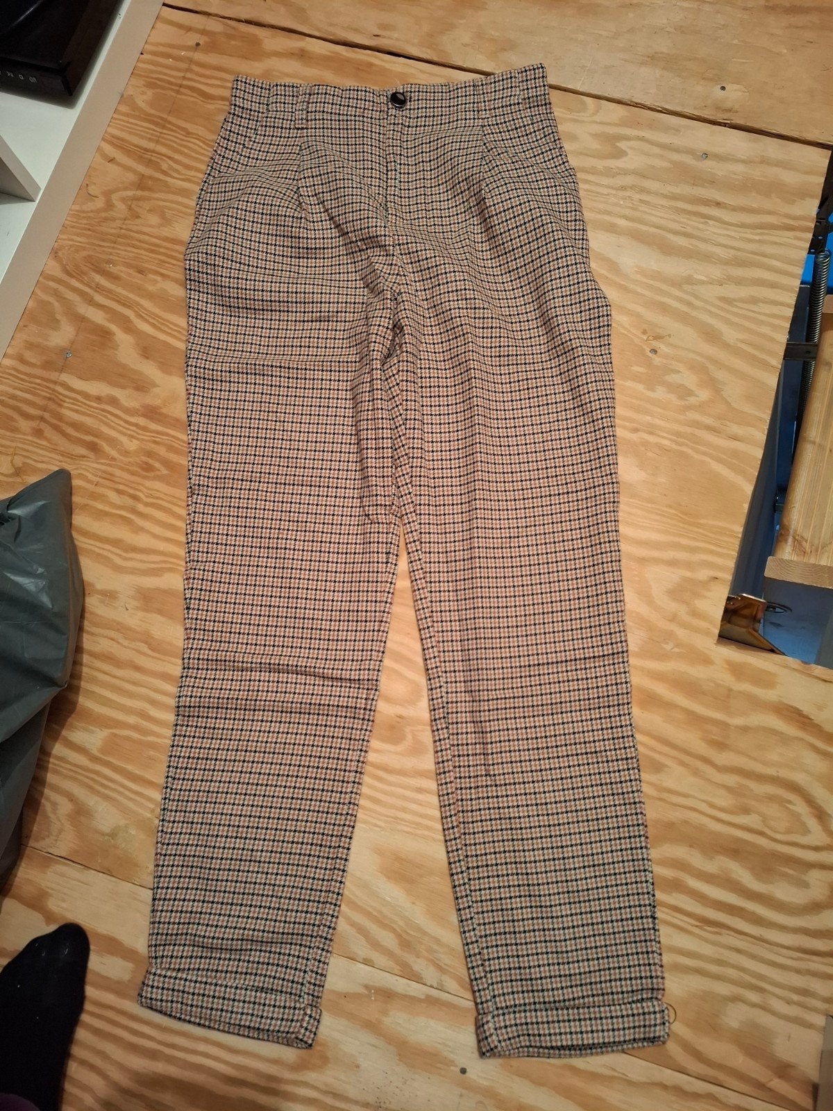 Vintage Denim 1982 Geruite Broek Maat 36, Kleding | Dames, Meerkleurig, Ophalen of Verzenden, Zo goed als nieuw, Maat 36 (S)
