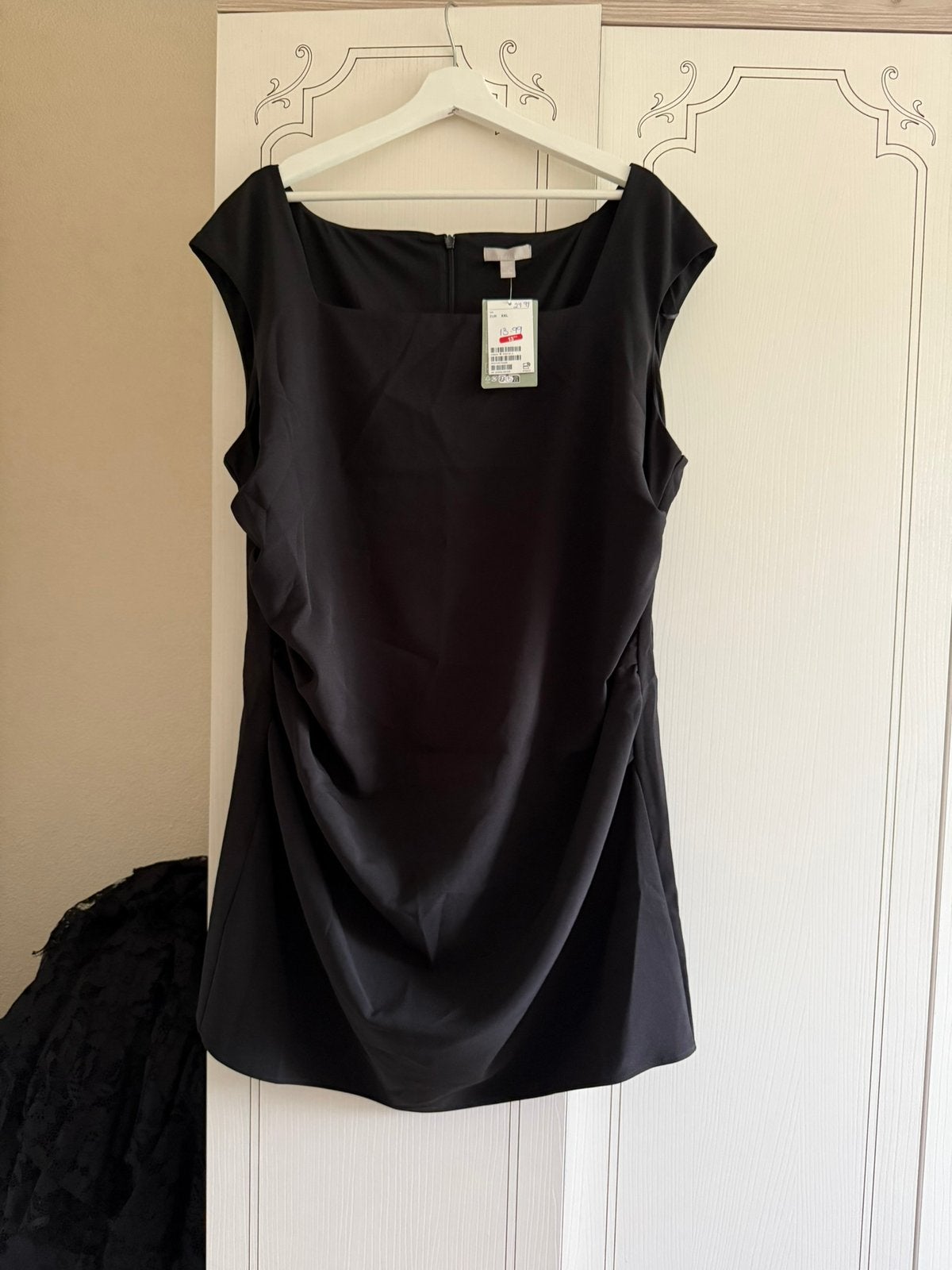 H&M Zwarte Jurk XXL – Nieuw met Label, Zwart, Maat 46/48 (XL) of groter, Ophalen of Verzenden, Zo goed als nieuw