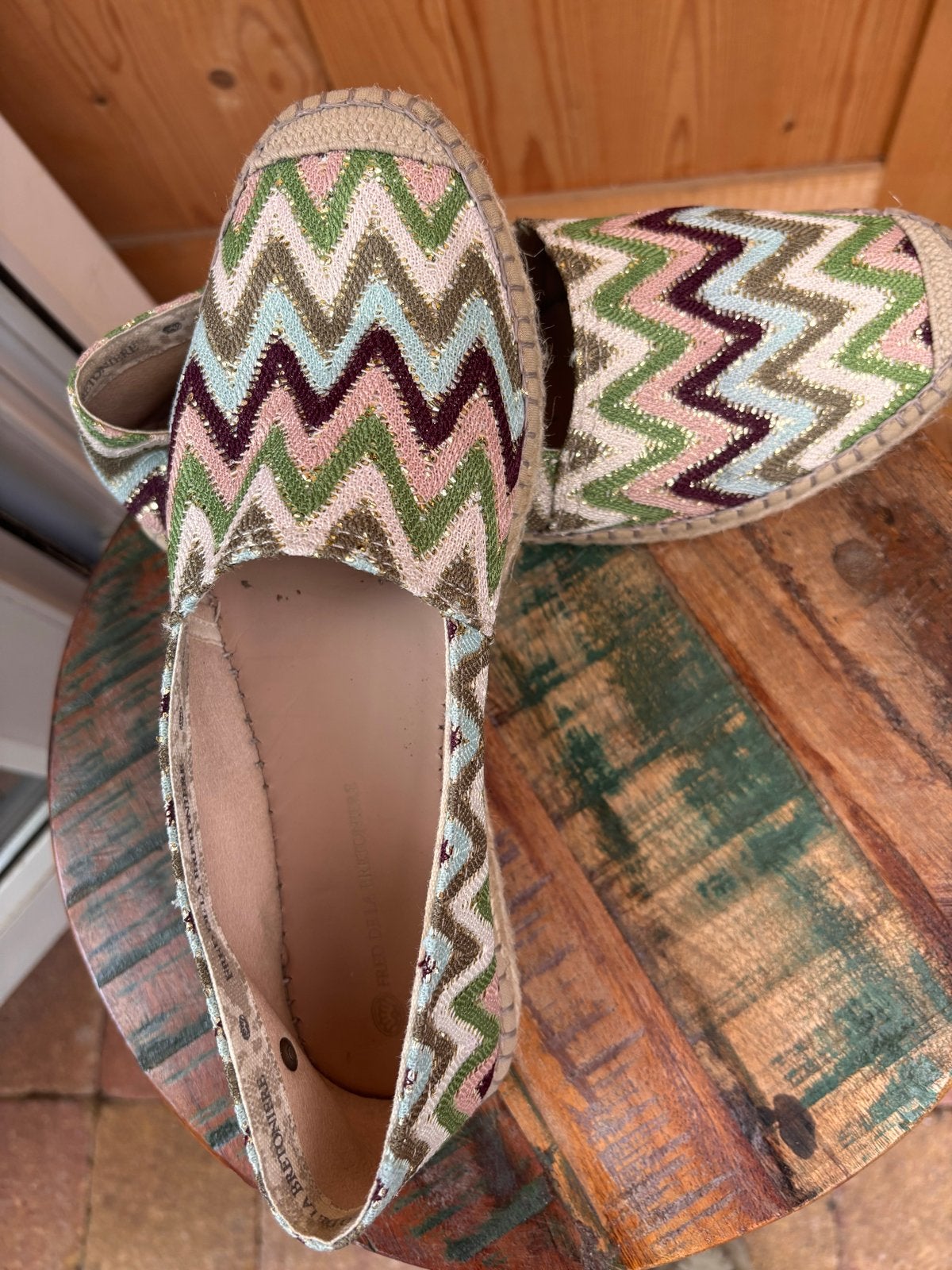 Fred de la Bretoniere Espadrilles Maat 38, Ophalen of Verzenden, Zo goed als nieuw, Espadrilles of Moccasins, Groen