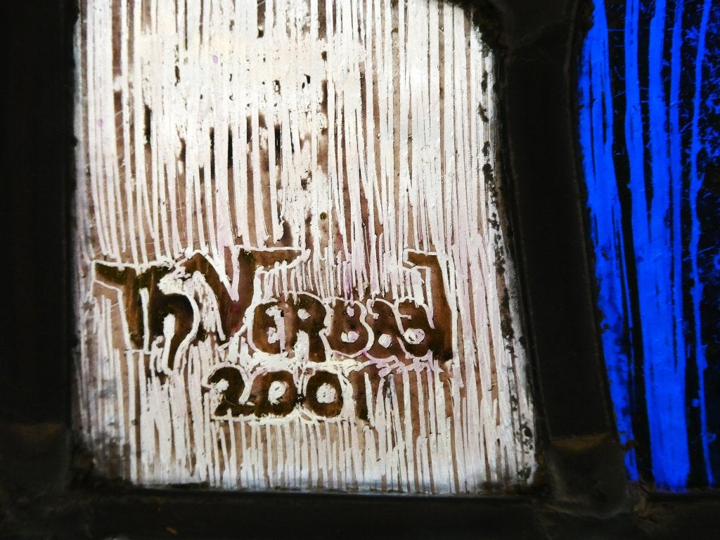 Gebrandschilderd glas in lood raam Kerststal - Theo Verbaal, Ophalen of Verzenden