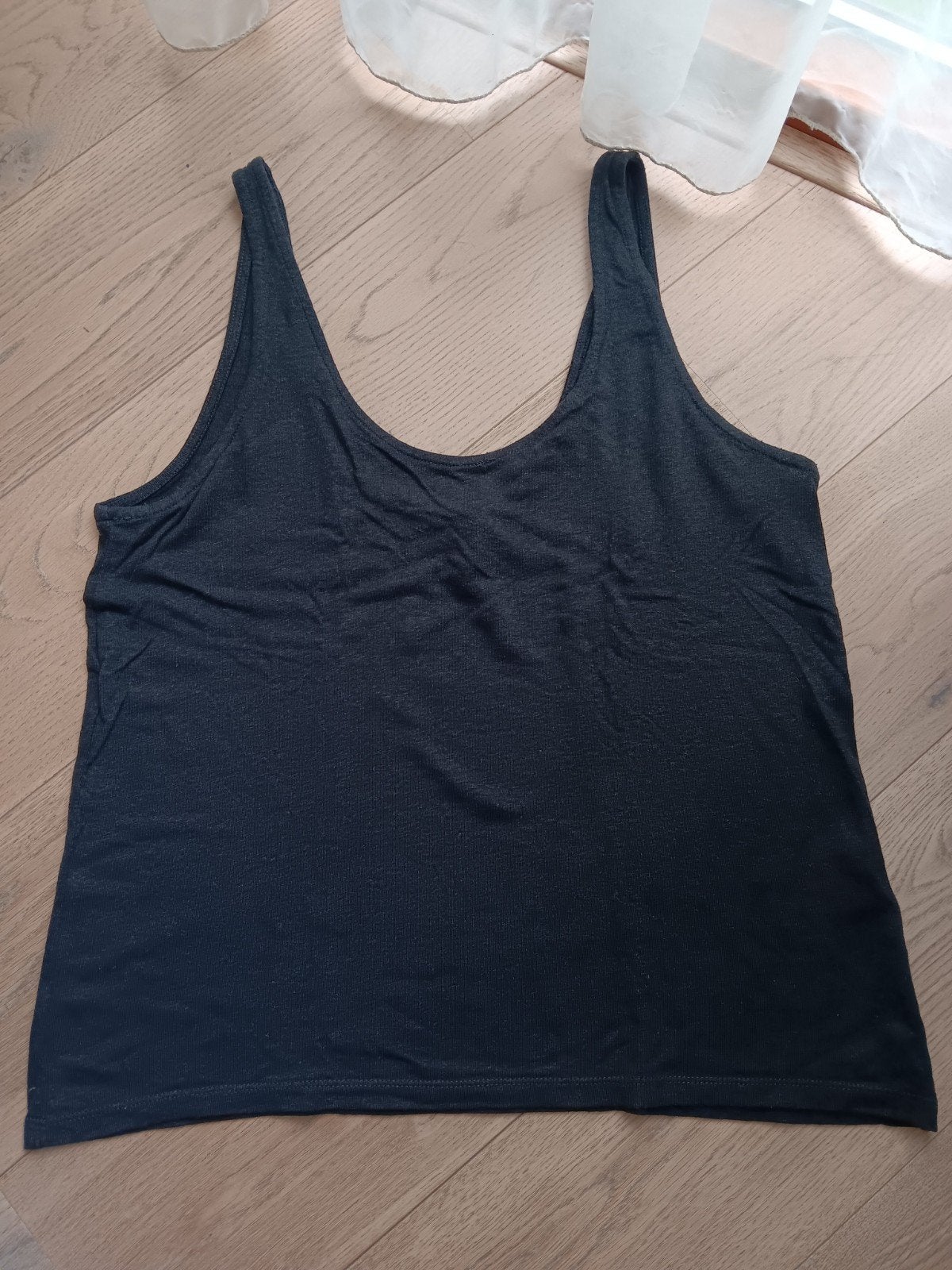 H&M linnen hemdje M zwart, Maat 38/40 (M), H&M, Zwart, Ophalen of Verzenden