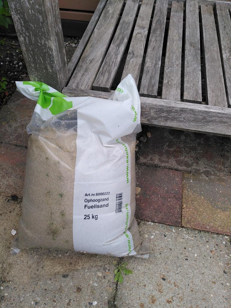 Ophoogzand / Fuellsand 25 kg, Tuin en Terras, Ophalen, Nieuw, Ophoogzand
