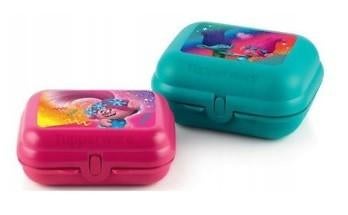Tupperware Smartclip Twin / Lunchdoosjes Set van 2 Trolls Nw, Ophalen of Verzenden, Nieuw, Bus of Trommel