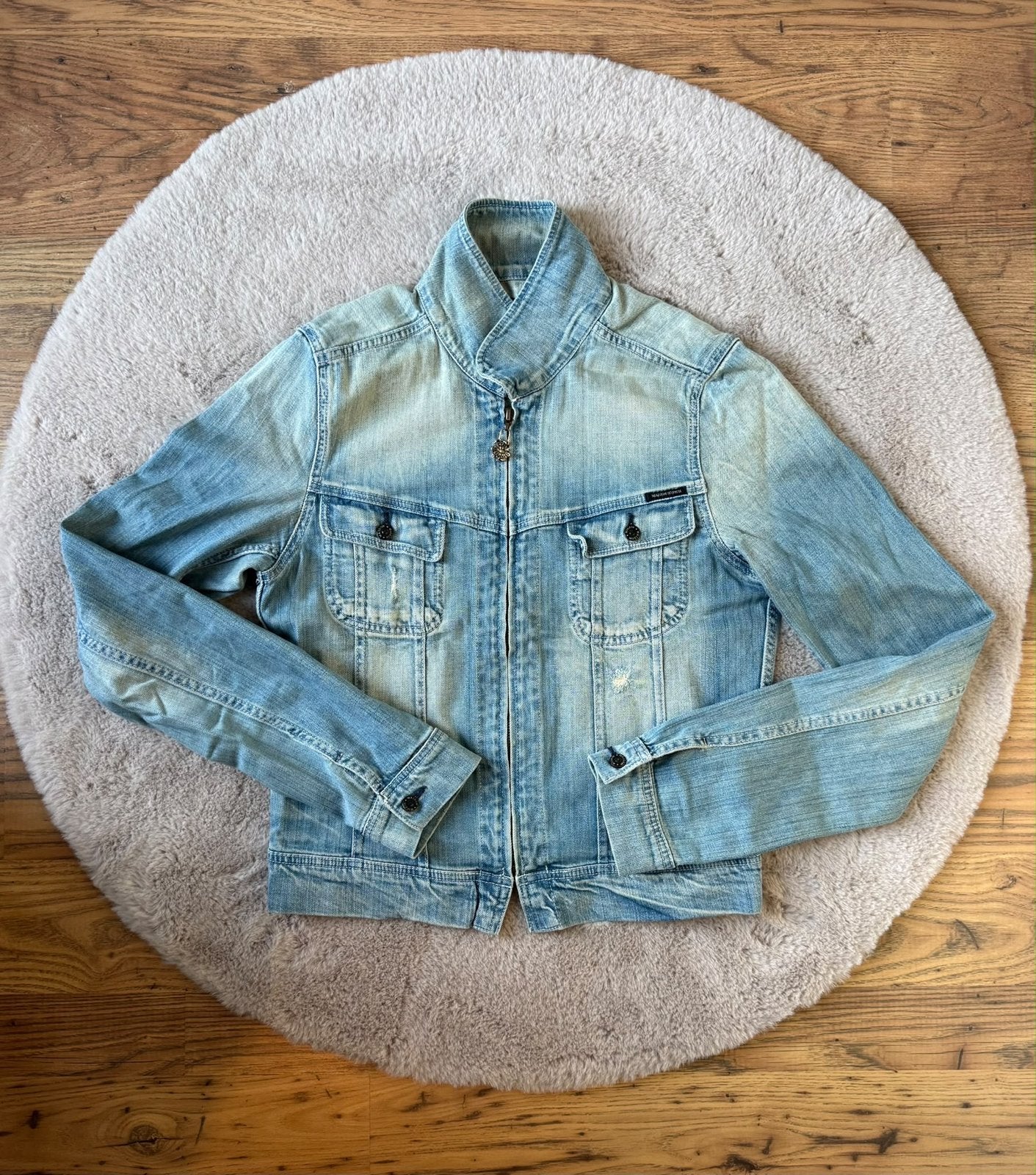 Maison Scotch spijkerjasje - Maat 4, Verzenden, Gedragen, Maat 38/40 (M), Blauw