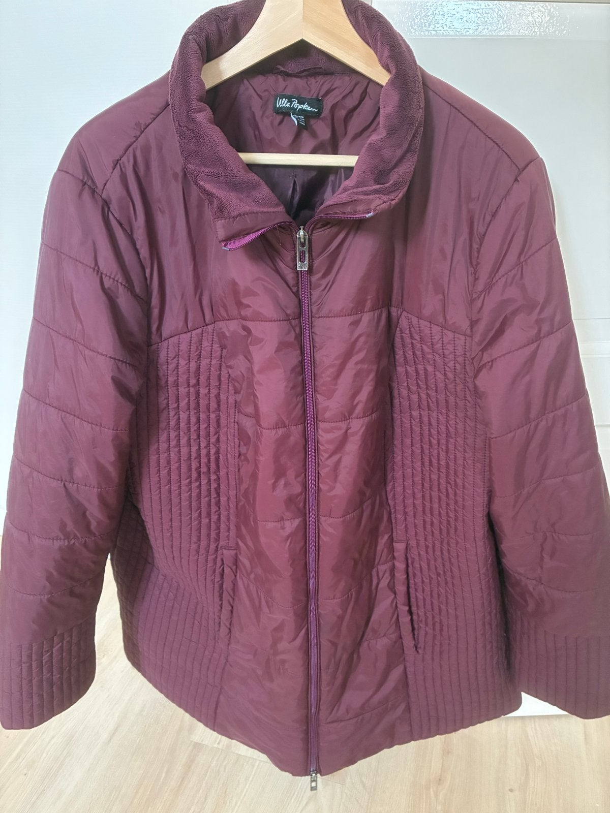 Ulla Popken gewatteerde jas maat 46/48, Ophalen of Verzenden, Zo goed als nieuw, Maat 46/48 (XL) of groter, Rood