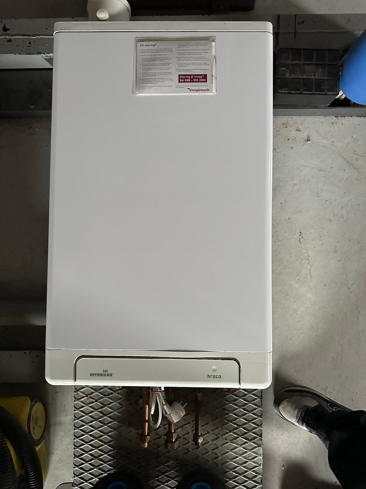 Intergas Kombi Kompakt HReco 36 met rookgasafv. etc gateway, Ophalen, 30 tot 80 cm, Gebruikt, Hoog rendement (Hr)