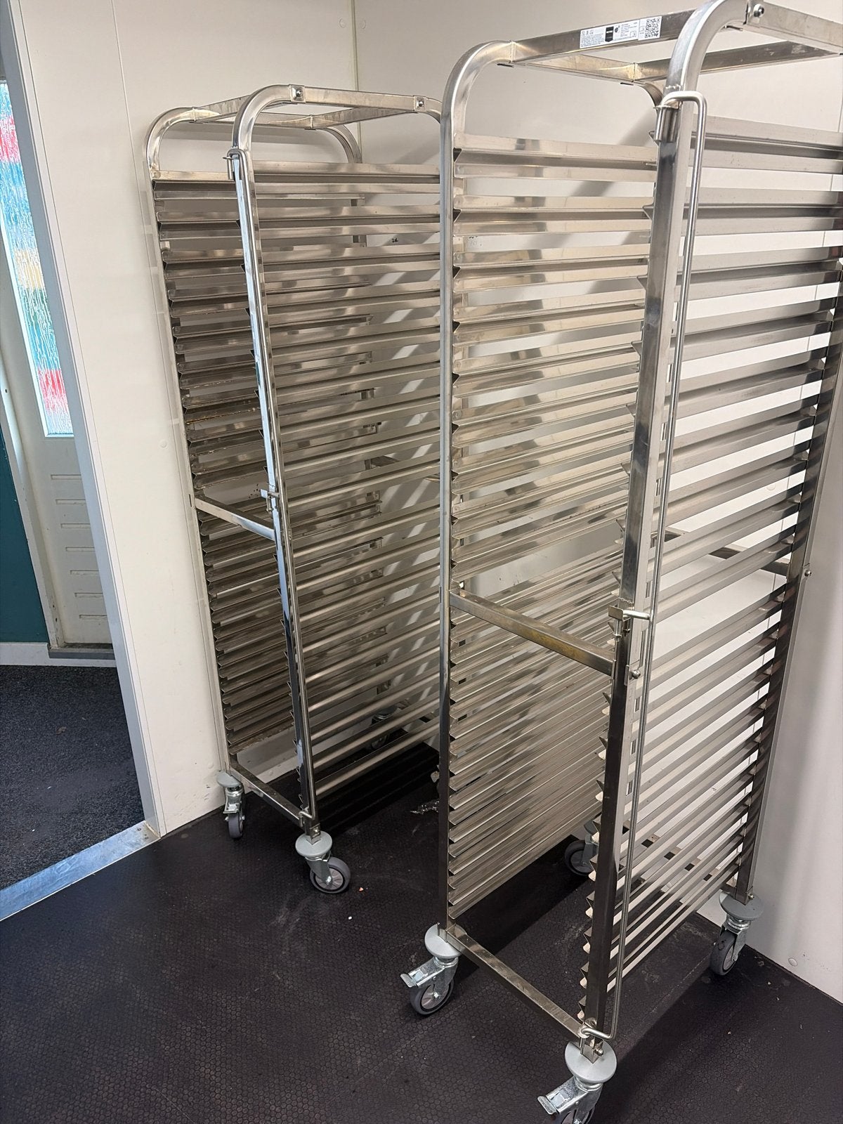 Roestvrijstalen bakkerijrekken op wielen, Kantine of Aula, Ophalen, Gebruikt, Overige typen