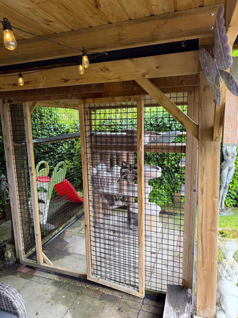 Kattenren voor buiten, Dieren en Toebehoren, Katten-accessoires, Ophalen, Zo goed als nieuw