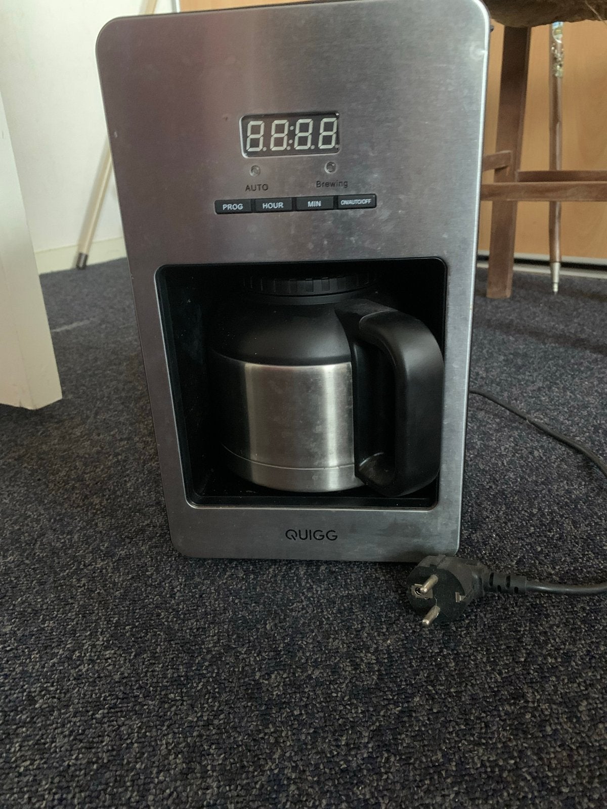 Quigg Koffiezetapparaat met timerfunctie, Gebruikt, 10 kopjes of meer, Koffiemachine, Gemalen koffie