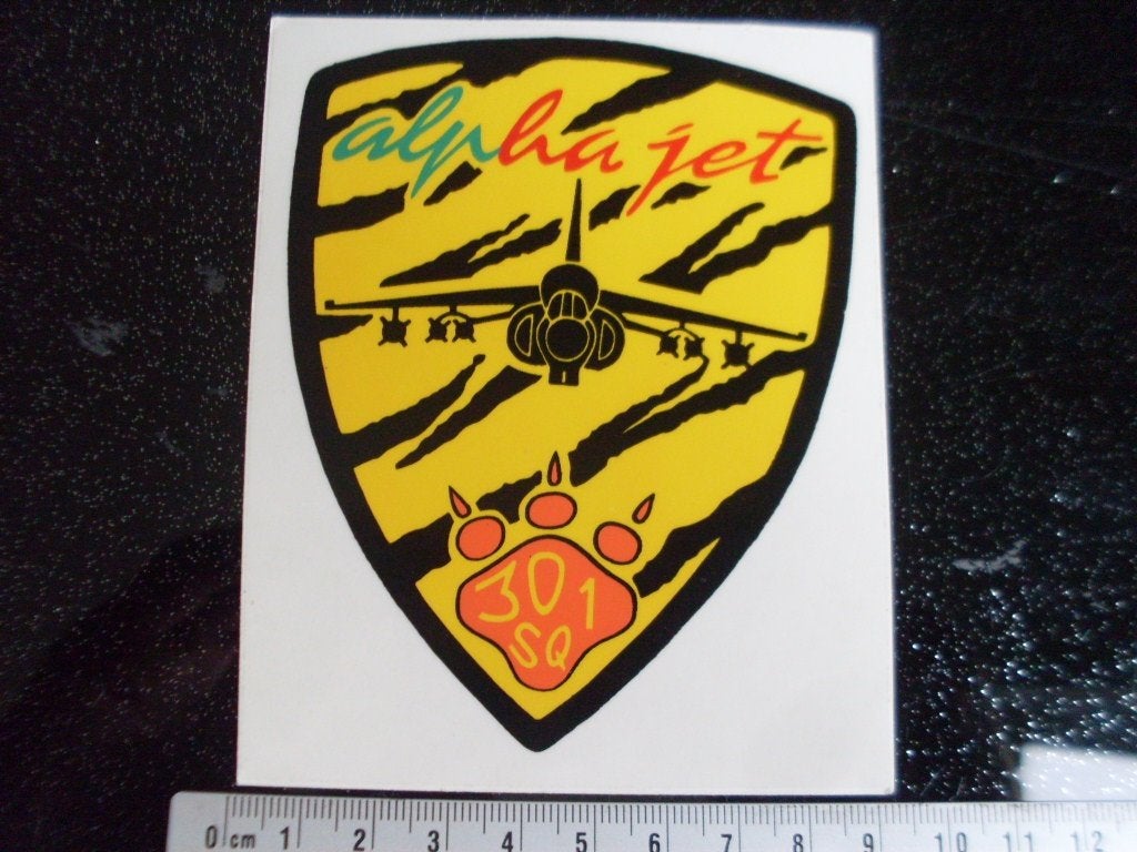 ruit sticker squadron 301 alpha jet logo embleem leger KLu, Verzamelen, Verzenden, Zo goed als nieuw, Bedrijf of Vereniging