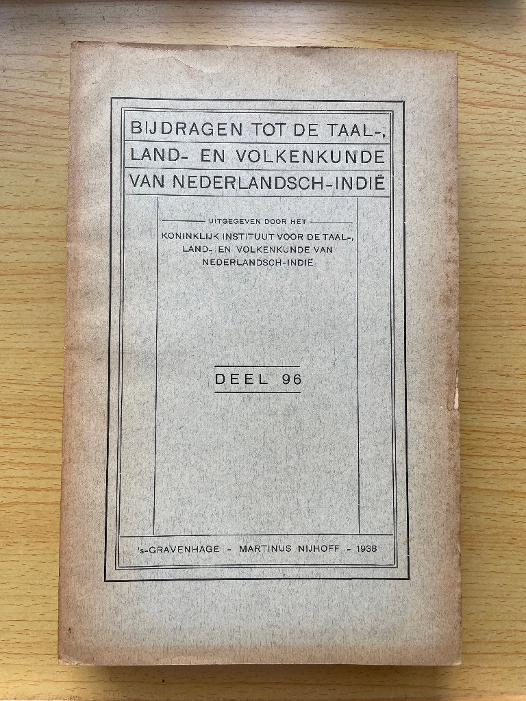 Bijdragen tot de Taal-, Land- en Volkenkunde van N.-Indië 96, Ophalen of Verzenden, Gelezen, F.W. Stapel