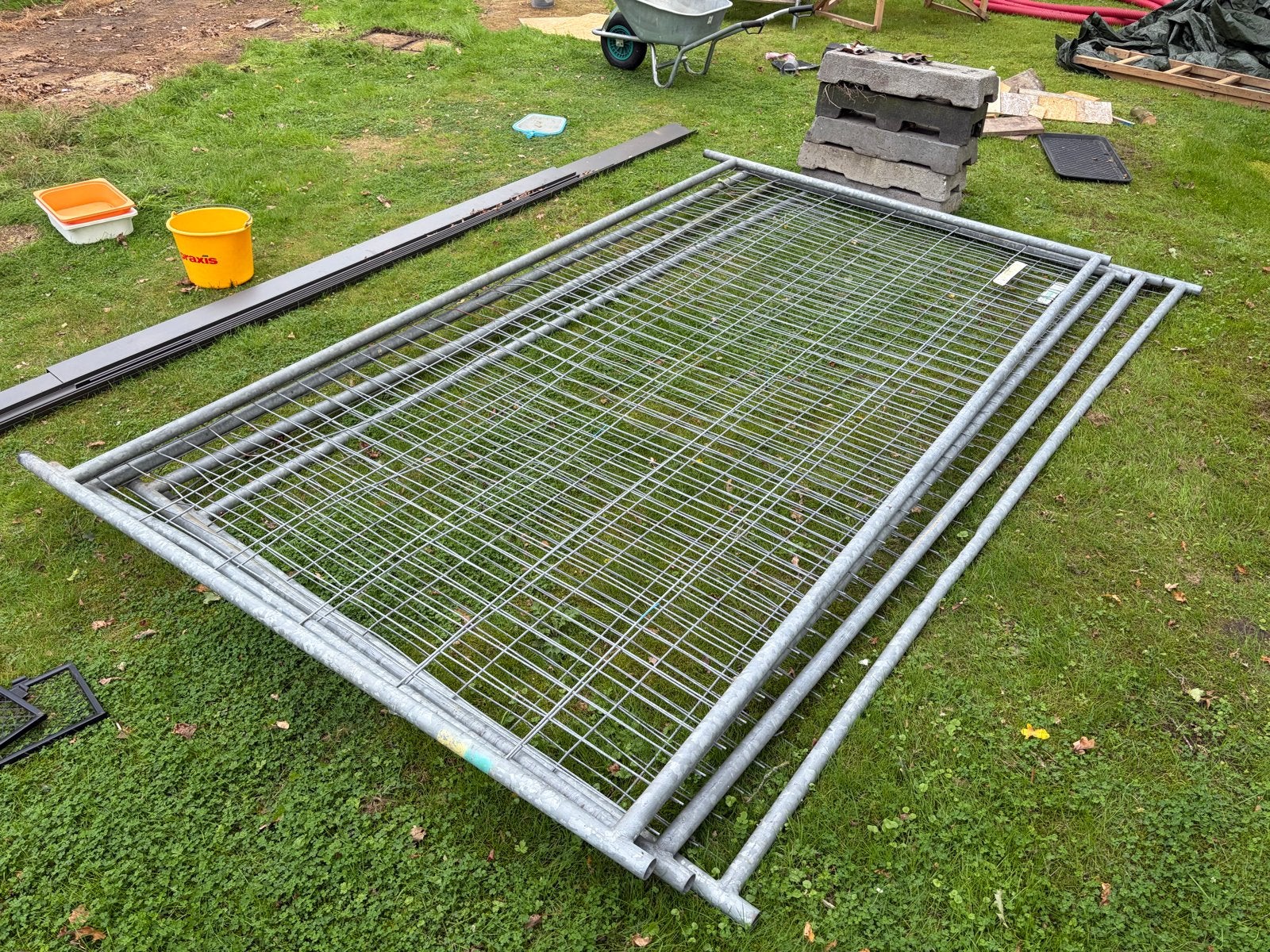 Bouwhekken met bouwblokken en bouwhekklemmen, Ophalen, Gebruikt, Overige typen, Minder dan 2 meter