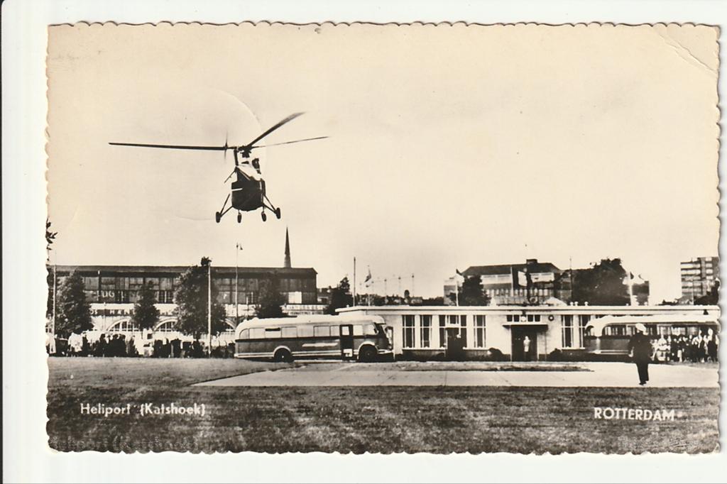 ROTTERDAM KATSHOEK HELIPORT NBM CROSSLEY + SCANIA VABIS VERH, Verzamelen, Ophalen of Verzenden, 1960 tot 1980, Gelopen, Zuid-Holland