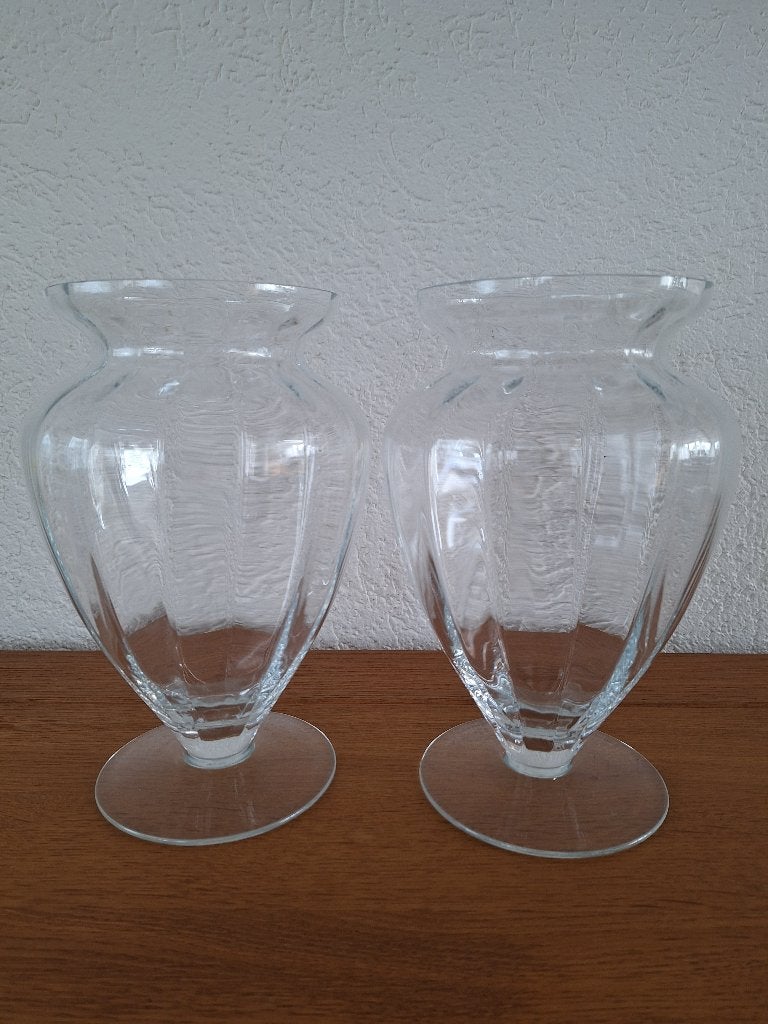 2 bloemvazen, Huis en Inrichting, Ophalen, Transparant, 27 cm, Geschikt voor droogbloemen