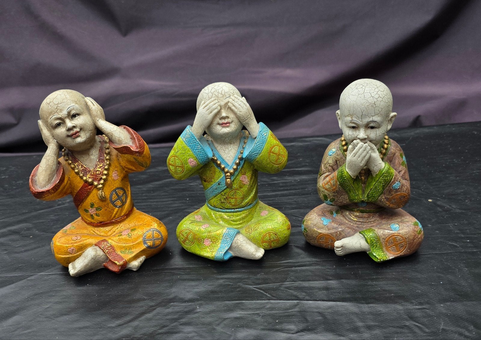 Set van 3 Boeddha Beelden: Horen, Zien, Zwijgen, Ophalen of Verzenden