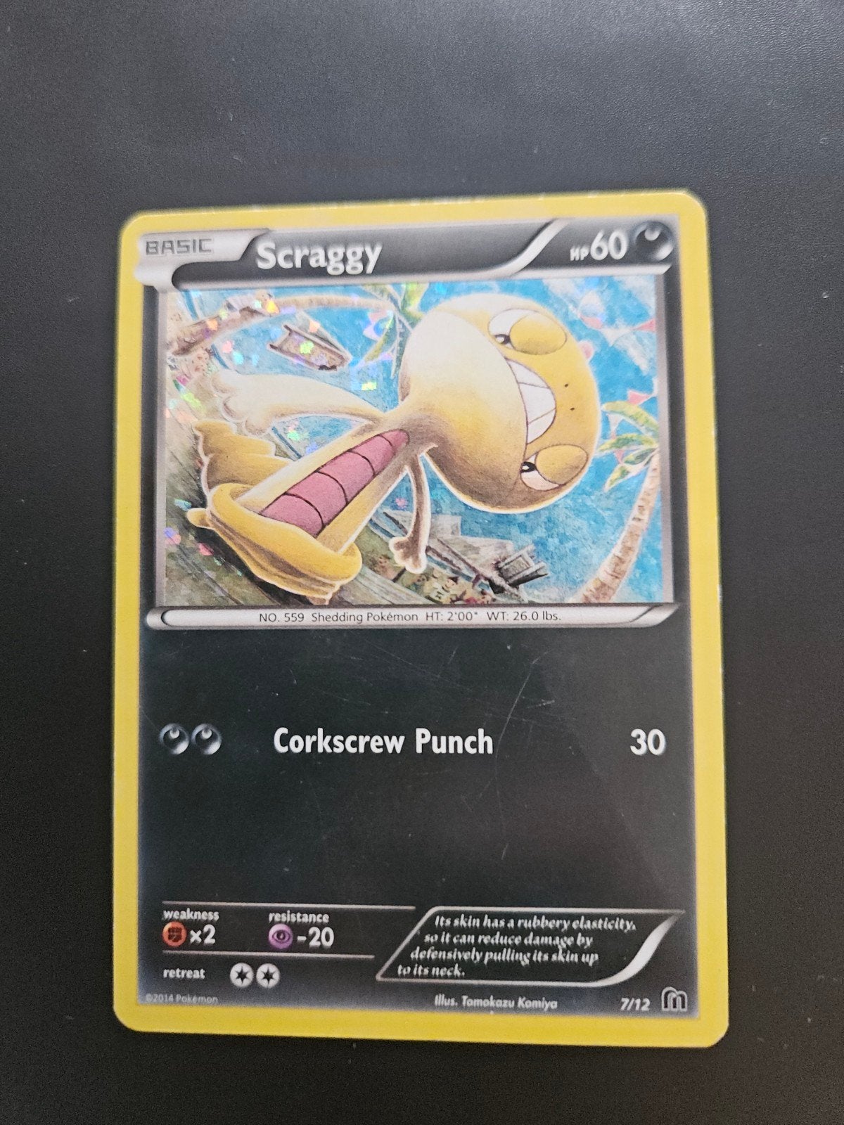 pokemon kaart Scraggy 7/12, Ophalen of Verzenden