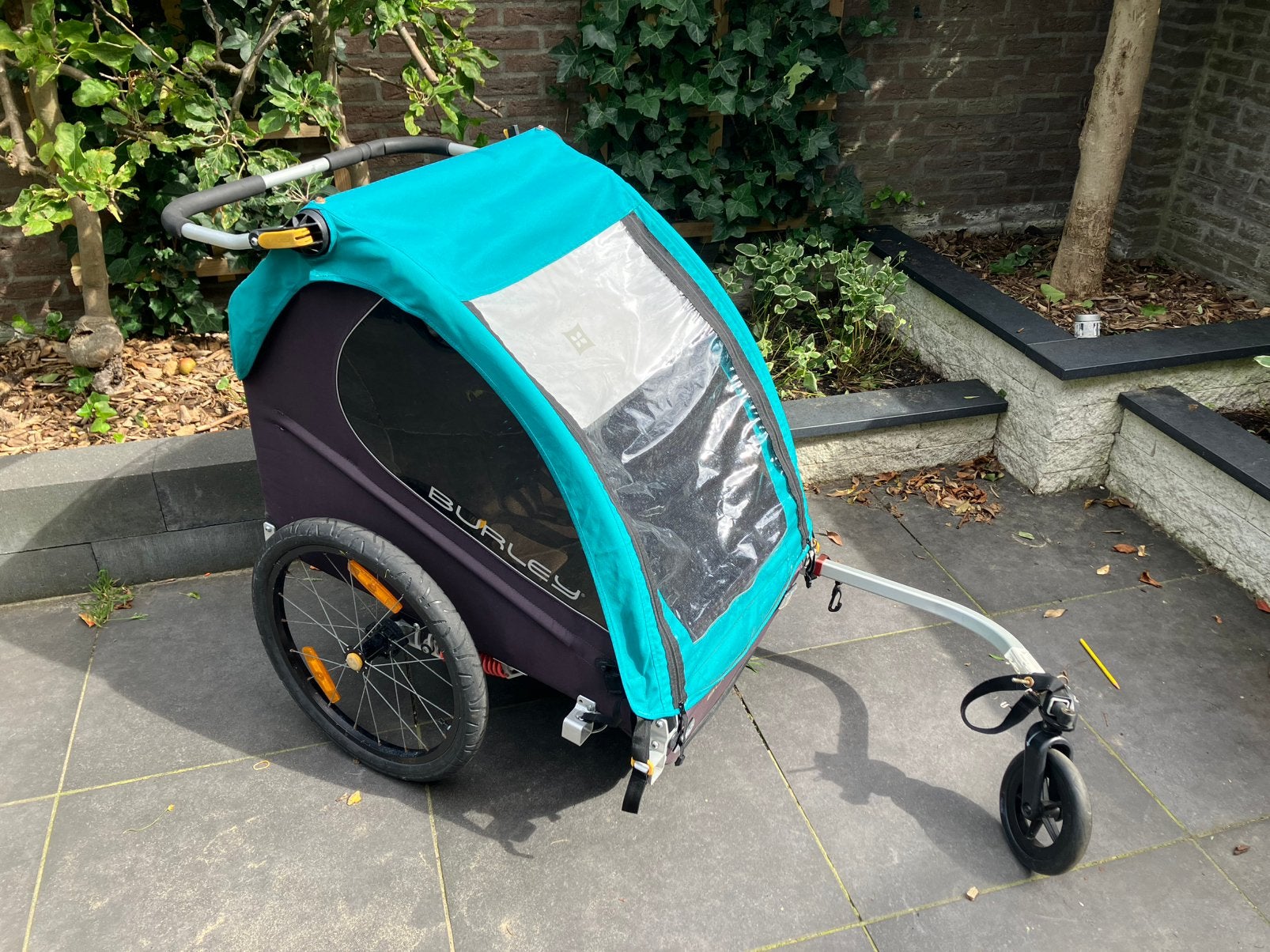 Fietskar Burley Encore X, Ophalen, Gebruikt, Opvouwbaar, Kinderkar