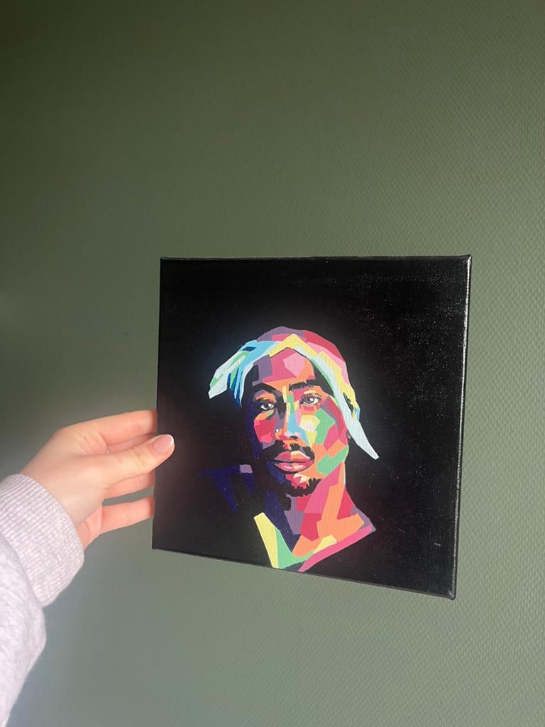 Tupac - Handgemaakt schilderij, Ophalen of Verzenden