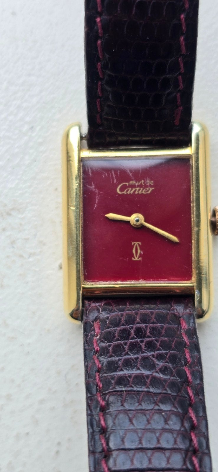 Cartier Must de Cartier Tank Vermeil Dameshorloge, Ophalen of Verzenden