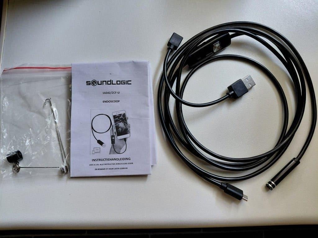 Soundlogic Endoscoop voor telefoon met schijnwerper, Ophalen of Verzenden, Nieuw, Overige meters
