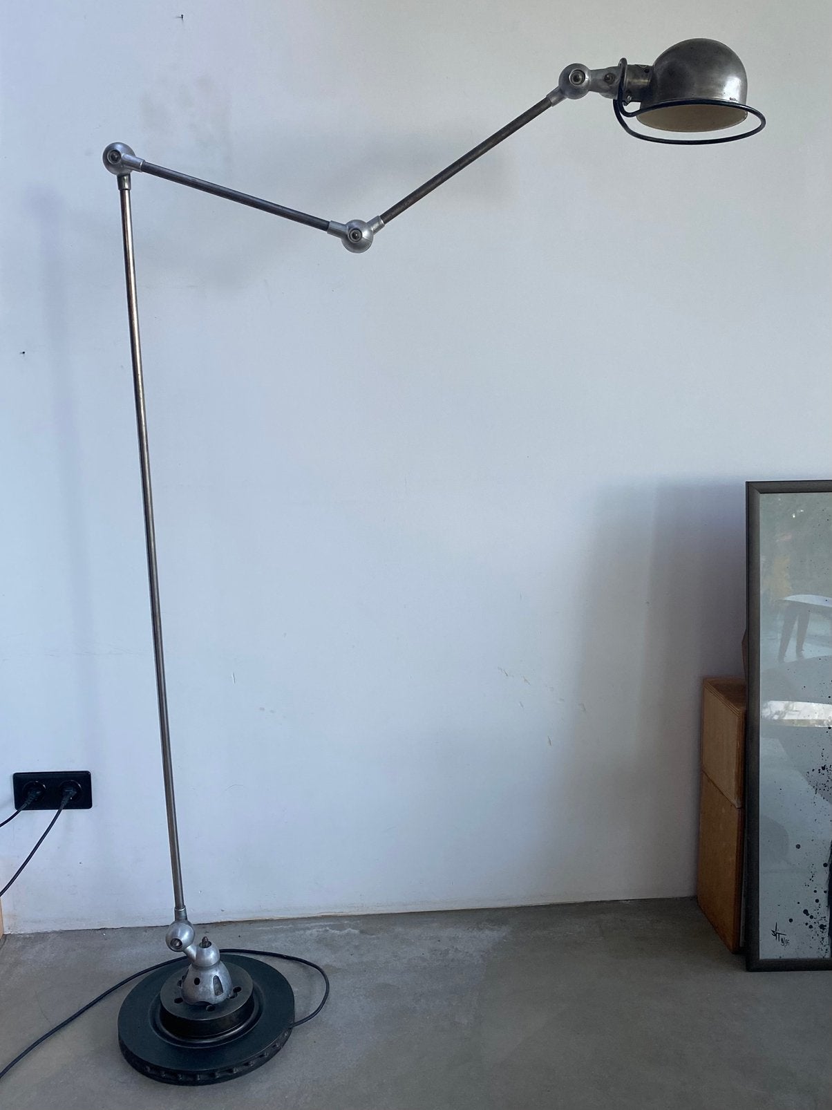 Vintage Jieldé vloerlamp – 3 armen – Lyon, Ophalen, Gebruikt, 100 tot 150 cm, E27 (groot)