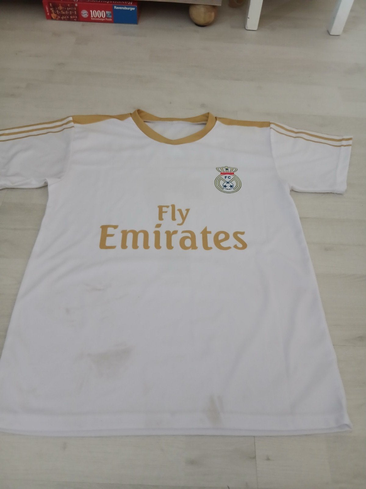real Madrid Madrid shirt van hazard goud met wit, Maat M, Ophalen of Verzenden, Shirt