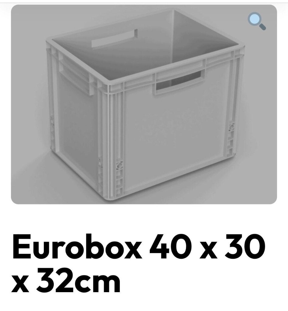 Nieuwe Euroboxen 40 x 30 x 32 cm, Ophalen, Minder dan 50 cm, Minder dan 40 cm, Krat