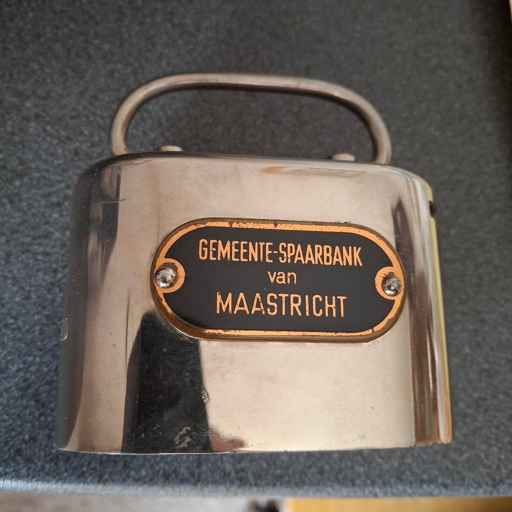 Spaarpot, Verzamelen, Spaarpotten, Ophalen of Verzenden, Zo goed als nieuw, Metaal of Blik