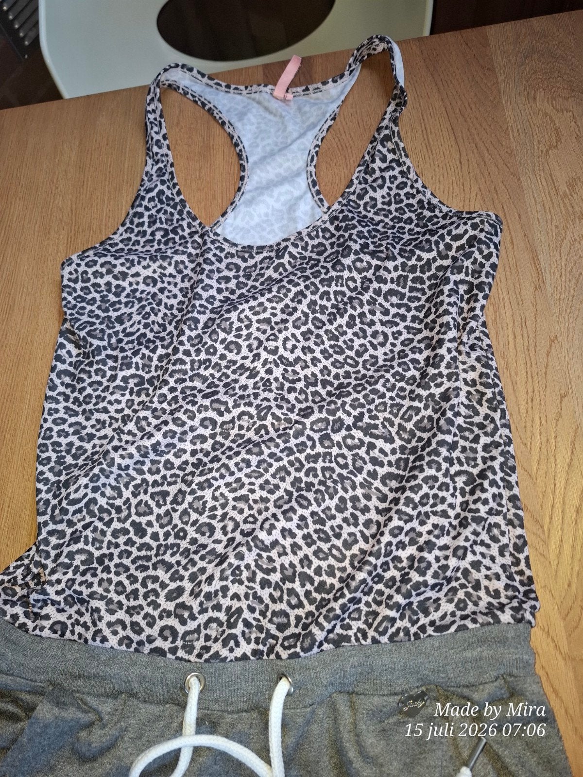 Jacky Luxury Luipaardprint Top en Grijze Joggingbroek Set, Ophalen of Verzenden, Jacky Luxury, Maat 36 (S), Grijs