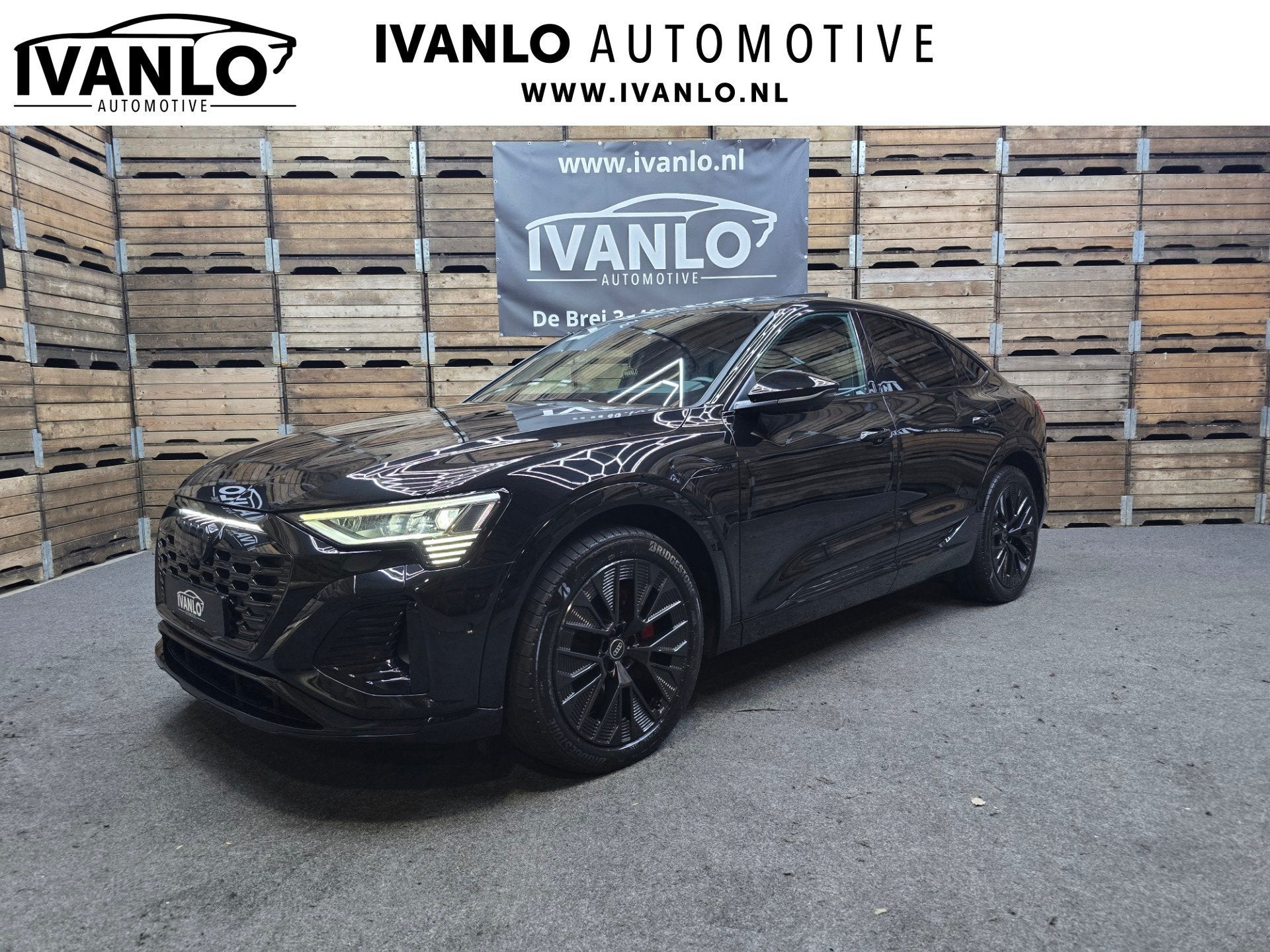 Audi Q8 Sportback e-tron 50 quattro S Edition 95 kWh Pano Le, Auto's, Automaat, Zwart, Leder, Vierwielaandrijving