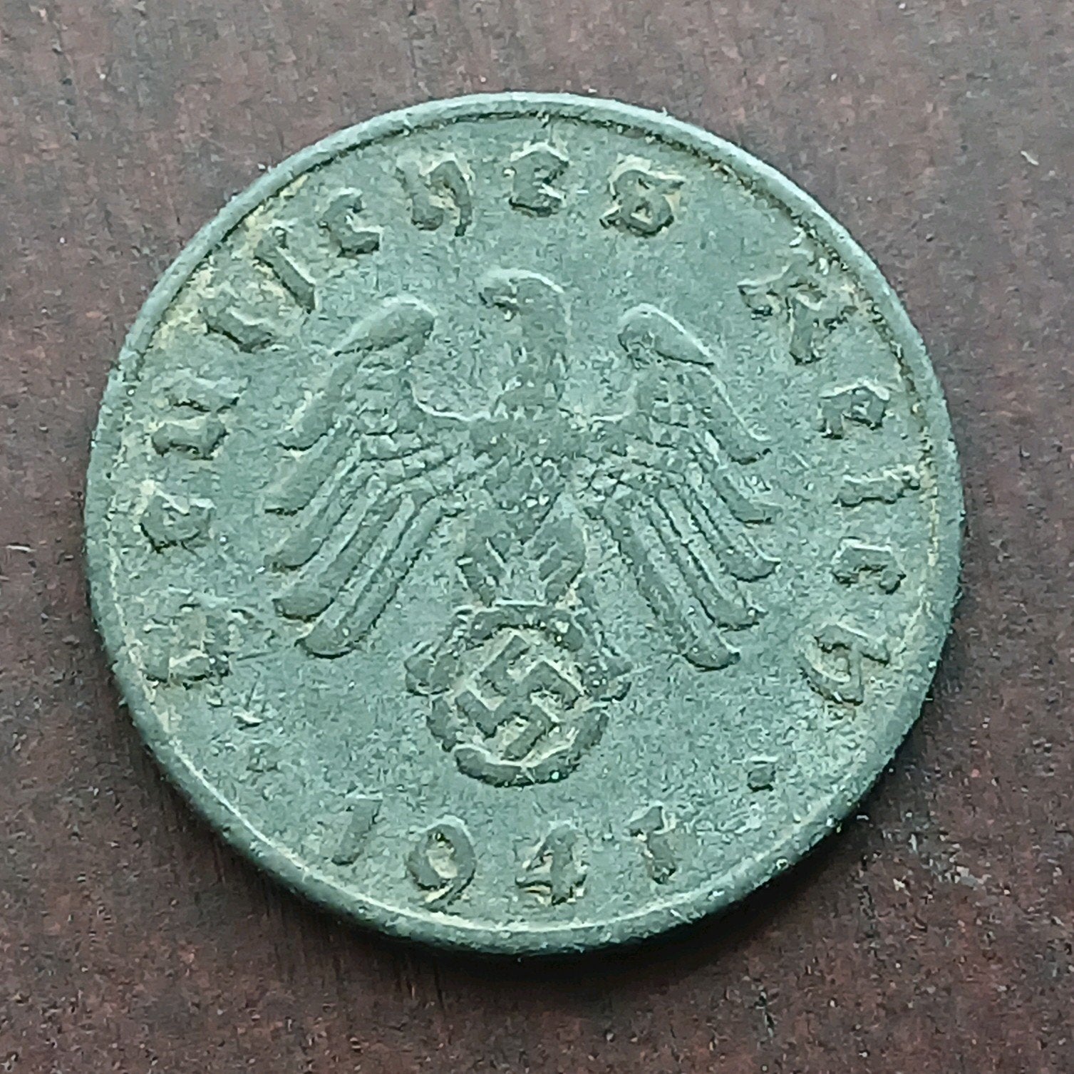 Nazi Duitsland 5 Reichspfennig 1941A Oude Munt WO2 Swastika, Ophalen of Verzenden, Duitsland