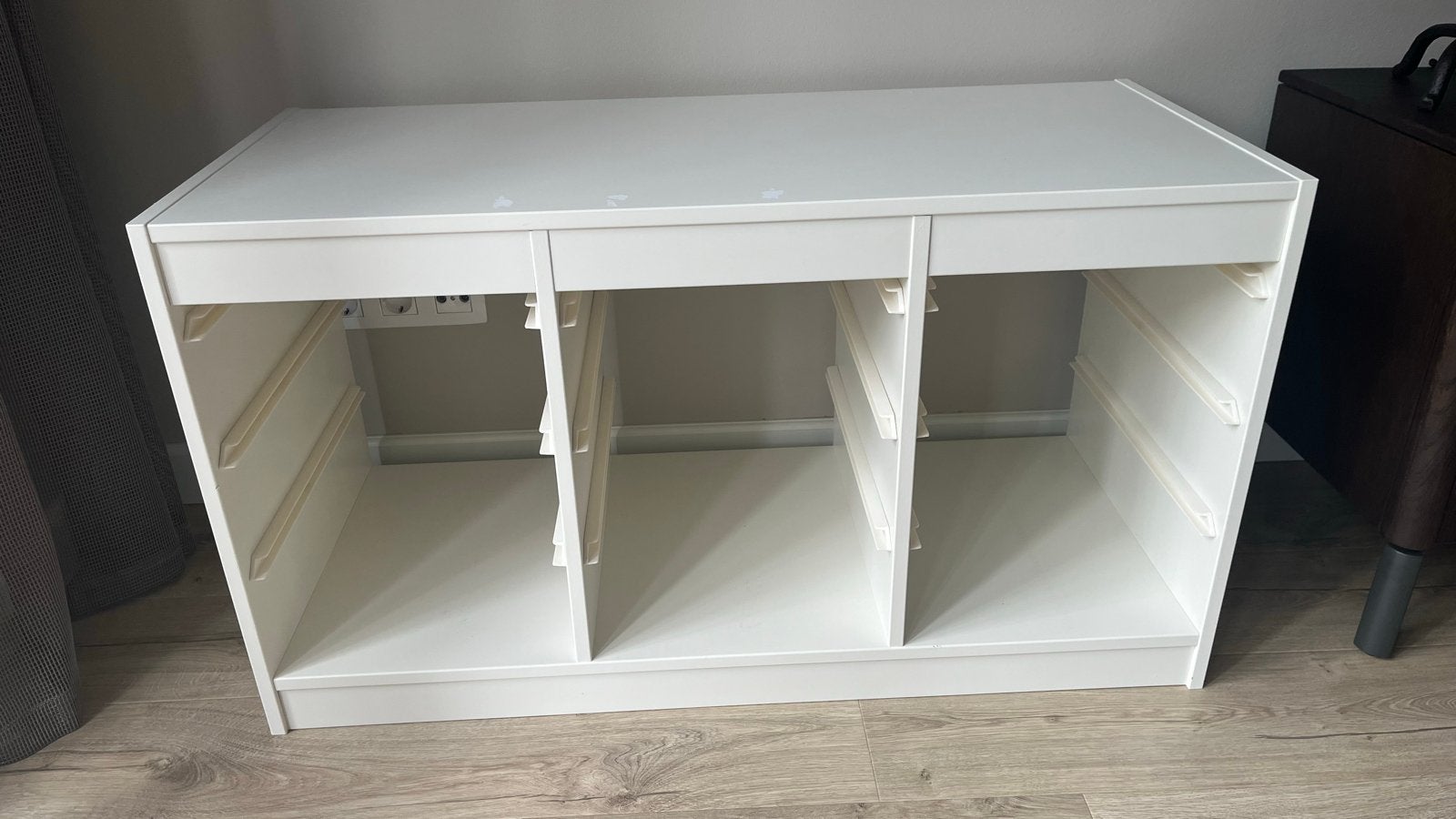 Ikea Trofast Witte kast met 3 vakken en ladegeleiders, Huis en Inrichting, Kasten | Dressoirs, Gebruikt, 100 tot 150 cm, Ophalen of Verzenden