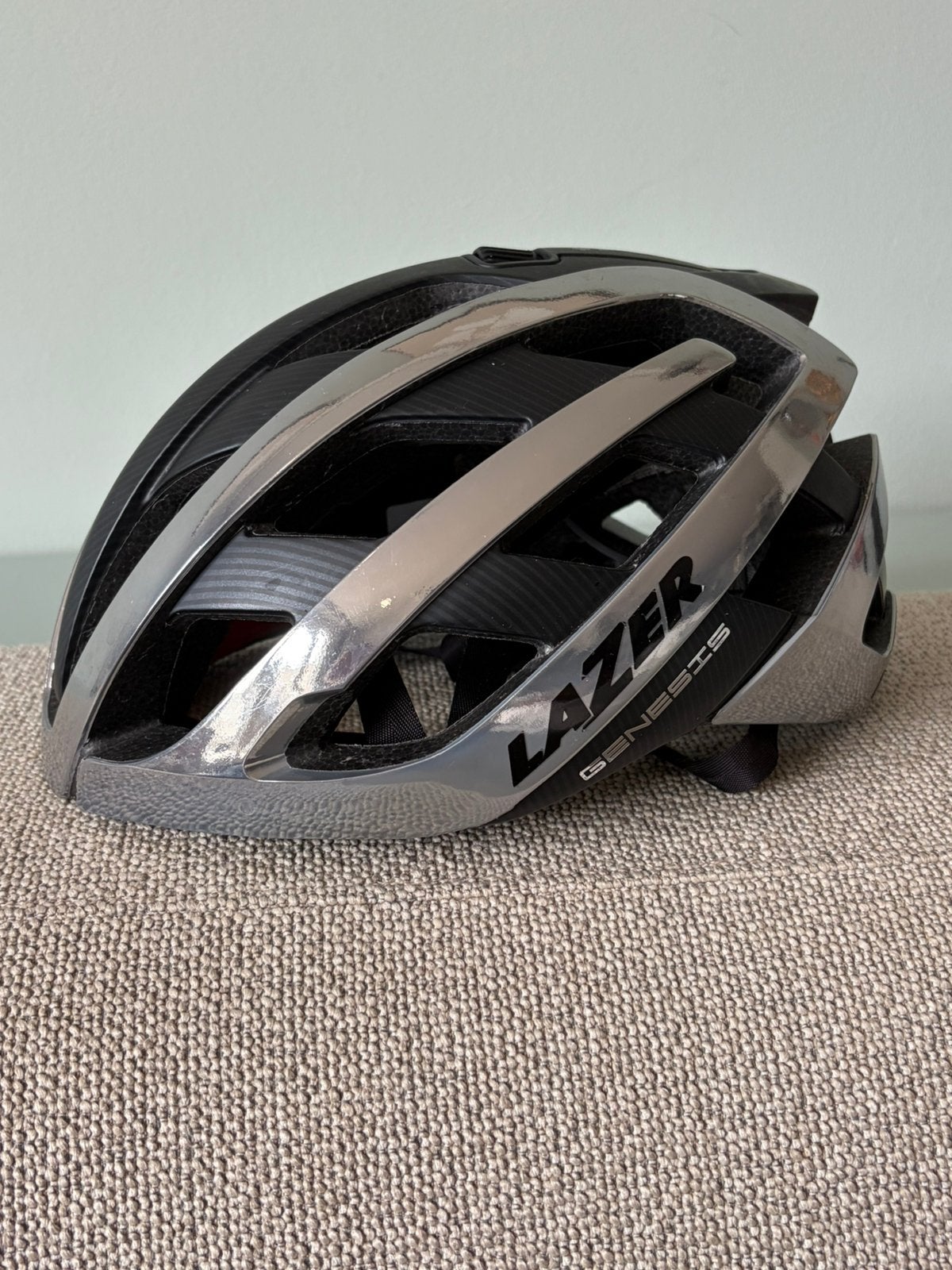 Lazer Genesis Chrome Fietshelm Maat L 58-61cm Wout van Aert, Ophalen of Verzenden, Zo goed als nieuw, L, Heer of Dame