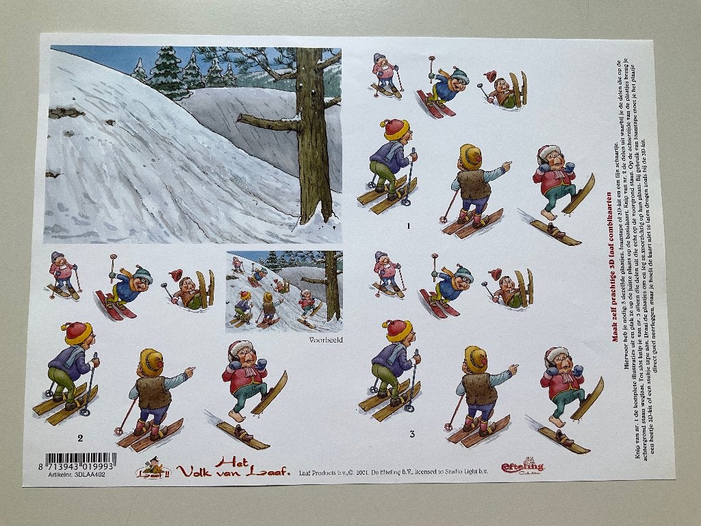 kaarten maken: 3D knip vel stap voor stap efteling nr 2, Ophalen of Verzenden, Zo goed als nieuw, Overige thema's, Knipvel