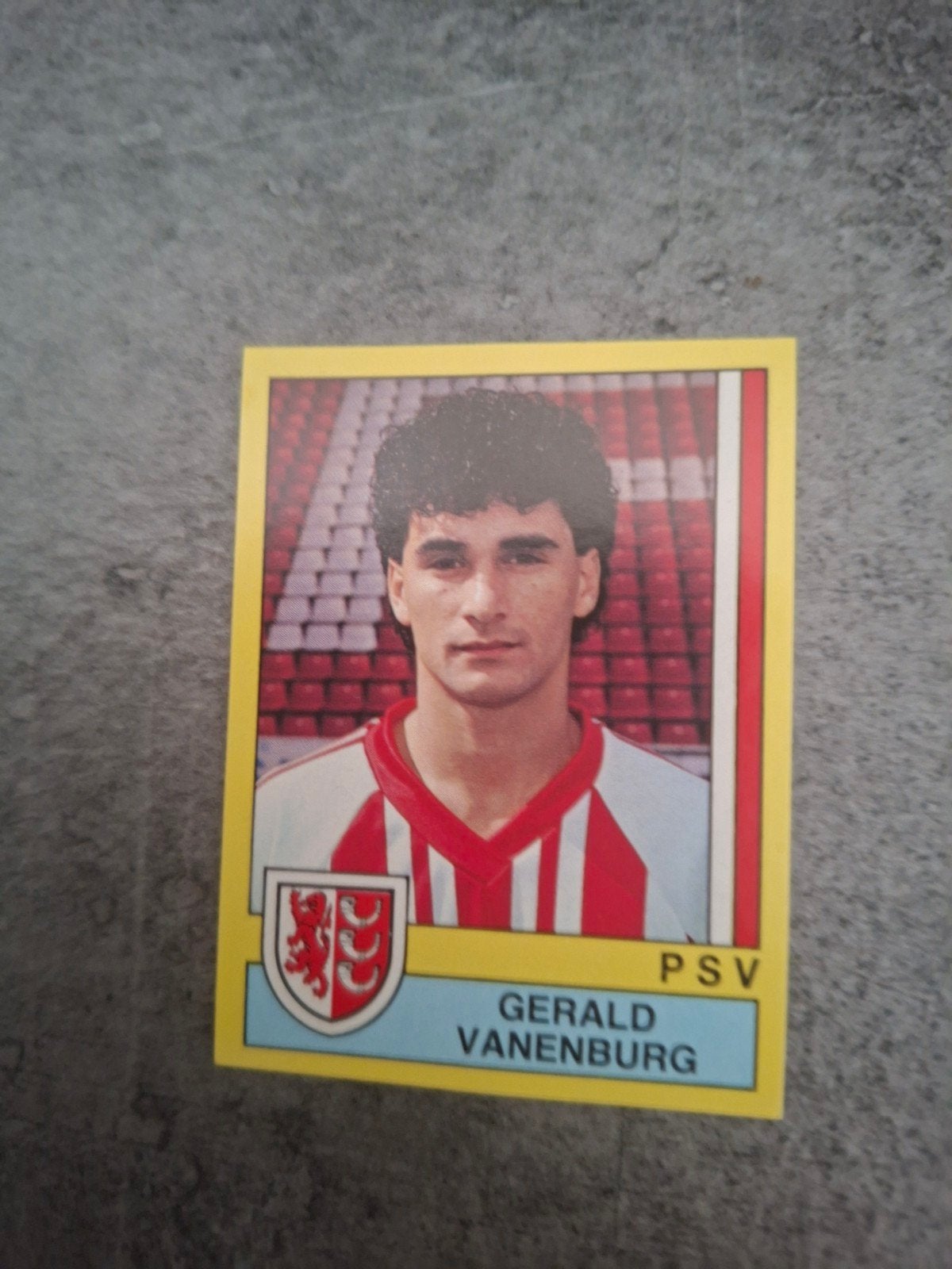 Panini sticker Voetbal 90. Gerald Vanenburg PSV., Ophalen of Verzenden, Zo goed als nieuw, Sticker