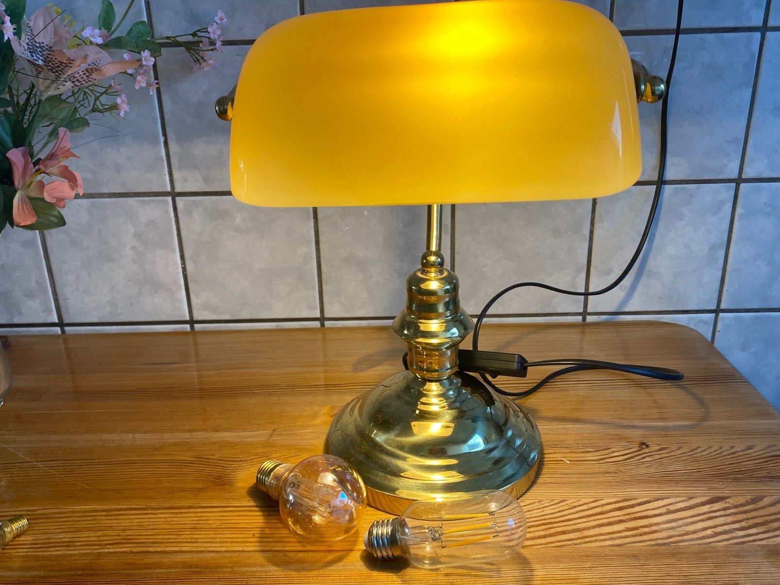 Bankierslamp notarislamp 35x20cm vaste prijs 59 euro, Ophalen of Verzenden, Zo goed als nieuw
