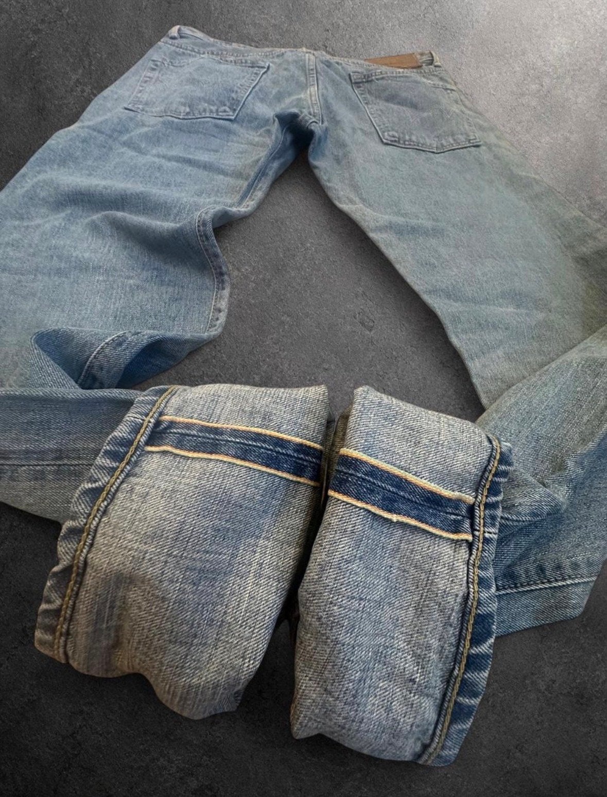 Edwin ESC33M Japan Selvedge Jeans 34x32 Rainbow Selvedge, Ophalen of Verzenden, Gedragen, Blauw, W33 - W34 (confectie 48/50)