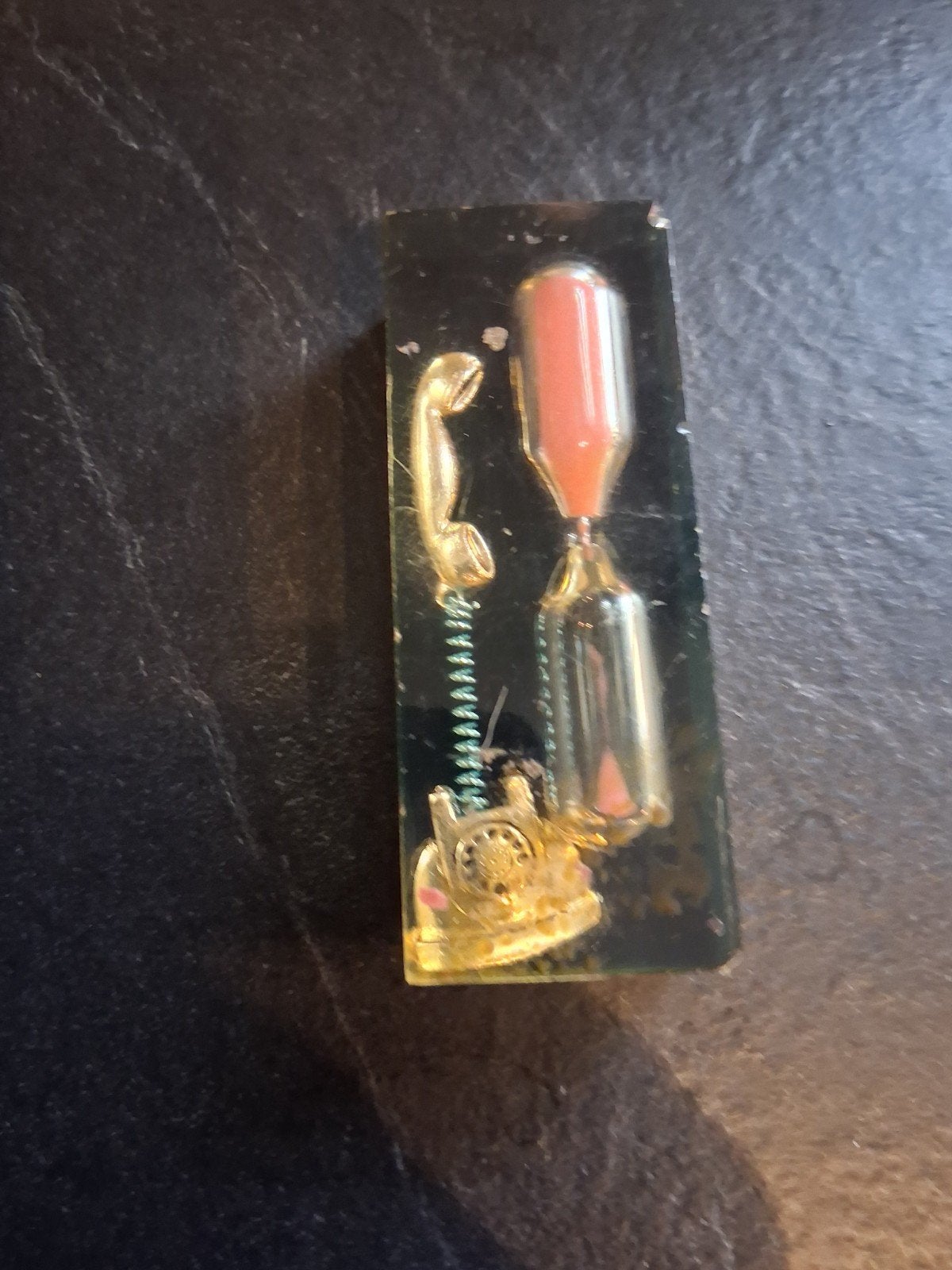Vintage Telefoon Zandloper Sleutelhanger, Ophalen of Verzenden
