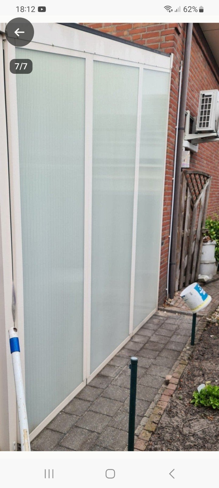 polyester platen 3 stuks en 5 dakplaten, Ophalen, Gebruikt, Kunststof, Containerberging