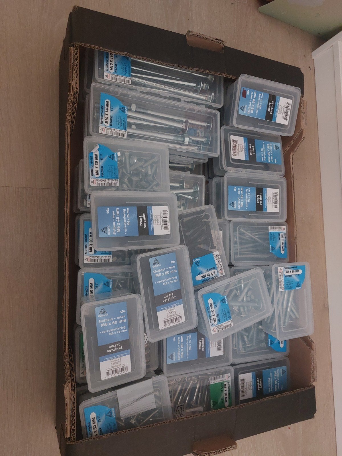 Diverse Slotbouten met Moeren: Diverse  Maten en Materialen., Ophalen, 50 tot 100 mm, Nieuw, Rvs