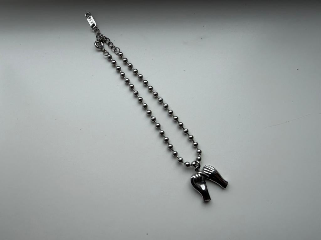 Pinky Promise Stainless Steel armband, Staal, Nieuw, Ophalen of Verzenden, Met bedels of kralen