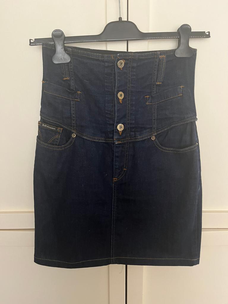 Dolce & Gabbana jeans rokje, Ophalen of Verzenden, Zo goed als nieuw, Blauw, Boven de knie