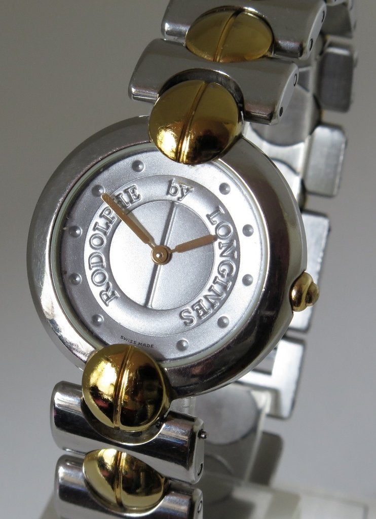 Longines Rodolphe dameshorloge; Swiss; bicolour; erg mooi!, Overige merken, Staal, Staal, Verzenden