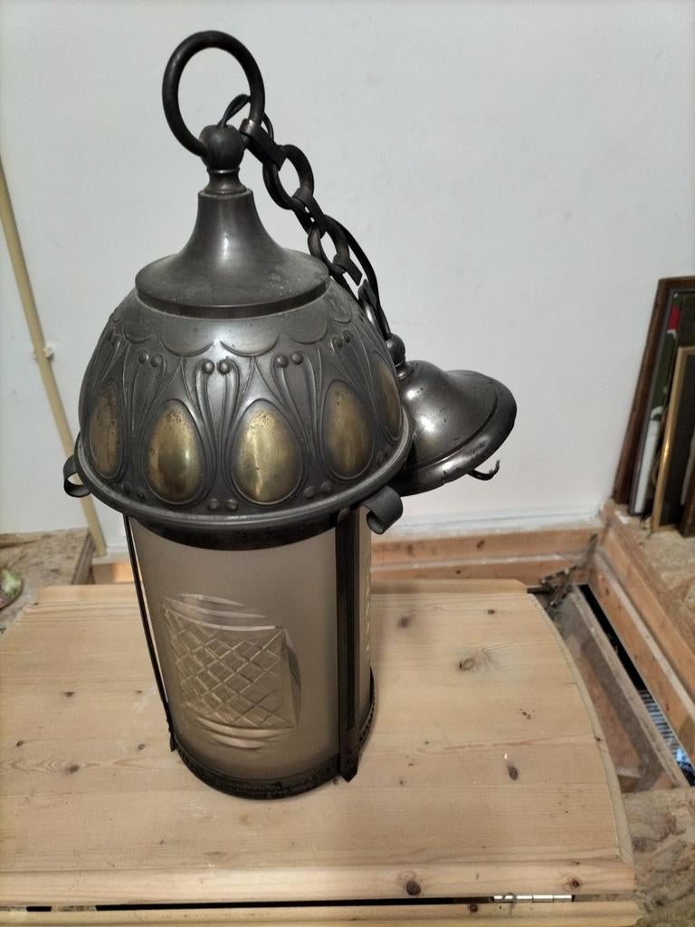 Art Deco Hanglamp Jaren '20 - Unieke Vintage Verlichting, Antiek en Kunst, Ophalen